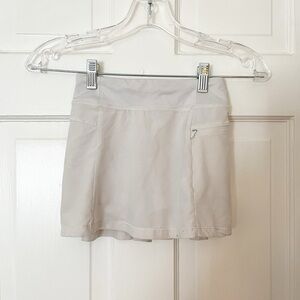 All in Motion Girls Skort White Size 6 Tennis Skirt for Kids Zipper Pocket